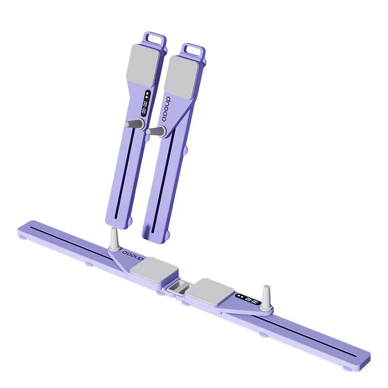 Purple split multifunctional skiing machine trainer with charging counter, 85cm PP construction on home gym floor