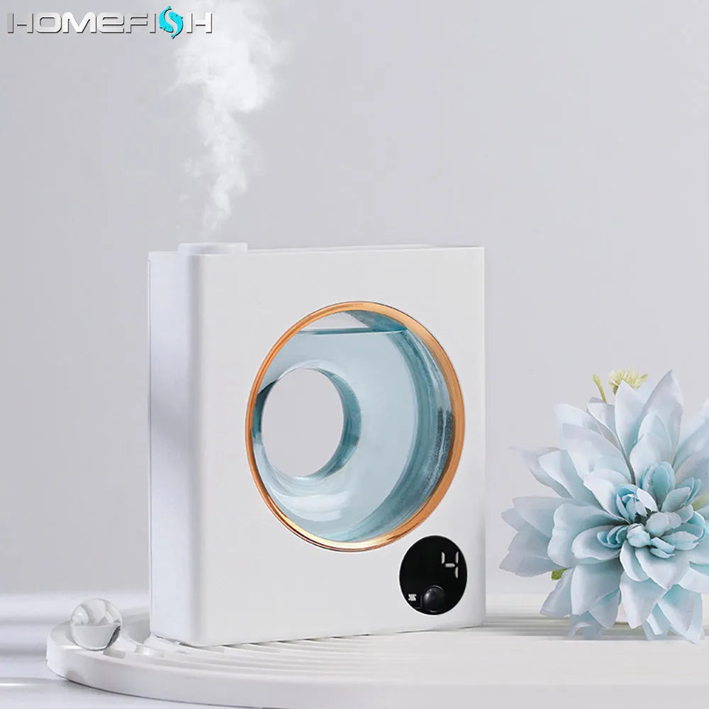 Small white wall-mounted automatic aromatherapy machine with USB charging port