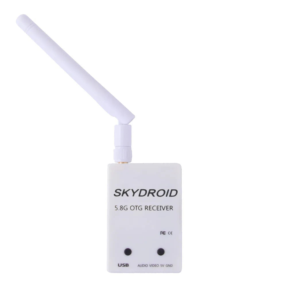 Black 5.8G single antenna mobile phone drone video receiver for FPV transmission