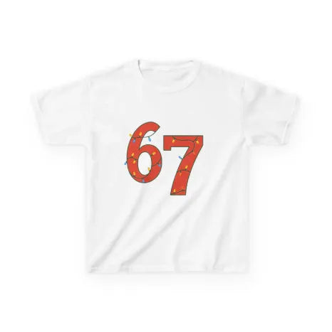 Children's pure cotton white T-shirt with printed logo, short sleeves, and drop shoulder for school uniform