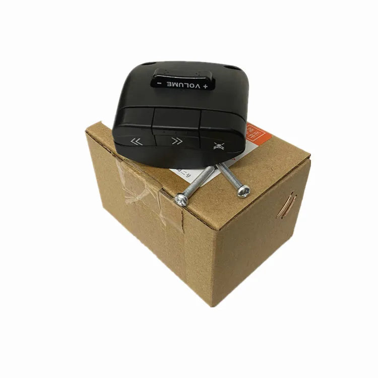Black F3R steering wheel controller button for audio system control in vehicles