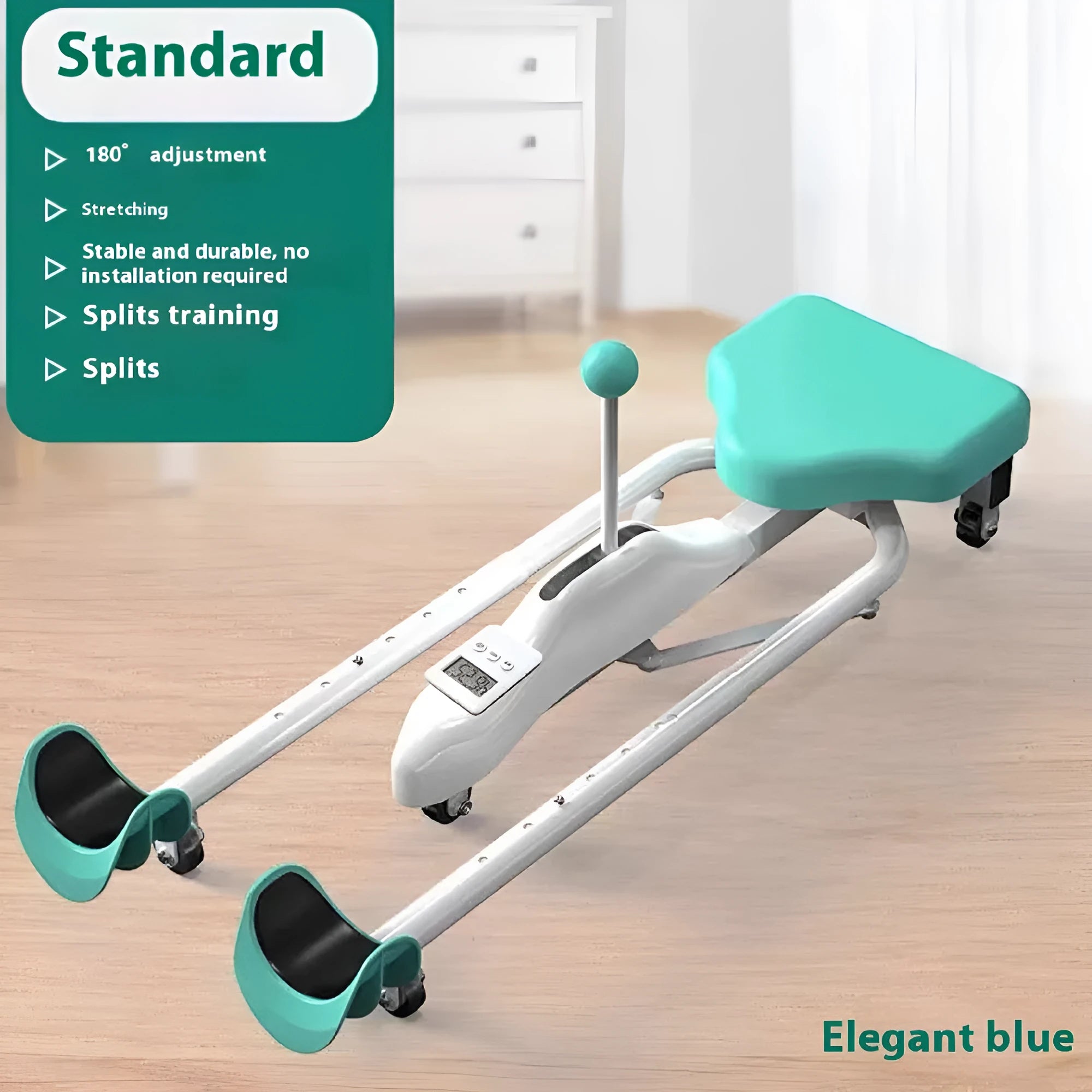 Steel pipe leg stretcher equipment for horse exercises with foam padding and optional backrest