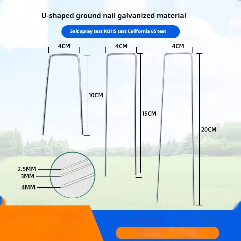 Stainless steel ground nail 4cm wide 15cm long 3mm wire diameter for landscaping