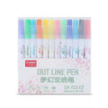 Highlighter pen student marker with 1mm-2mm line width, water-based ink, Japanese plastic nib, available in multiple colours
