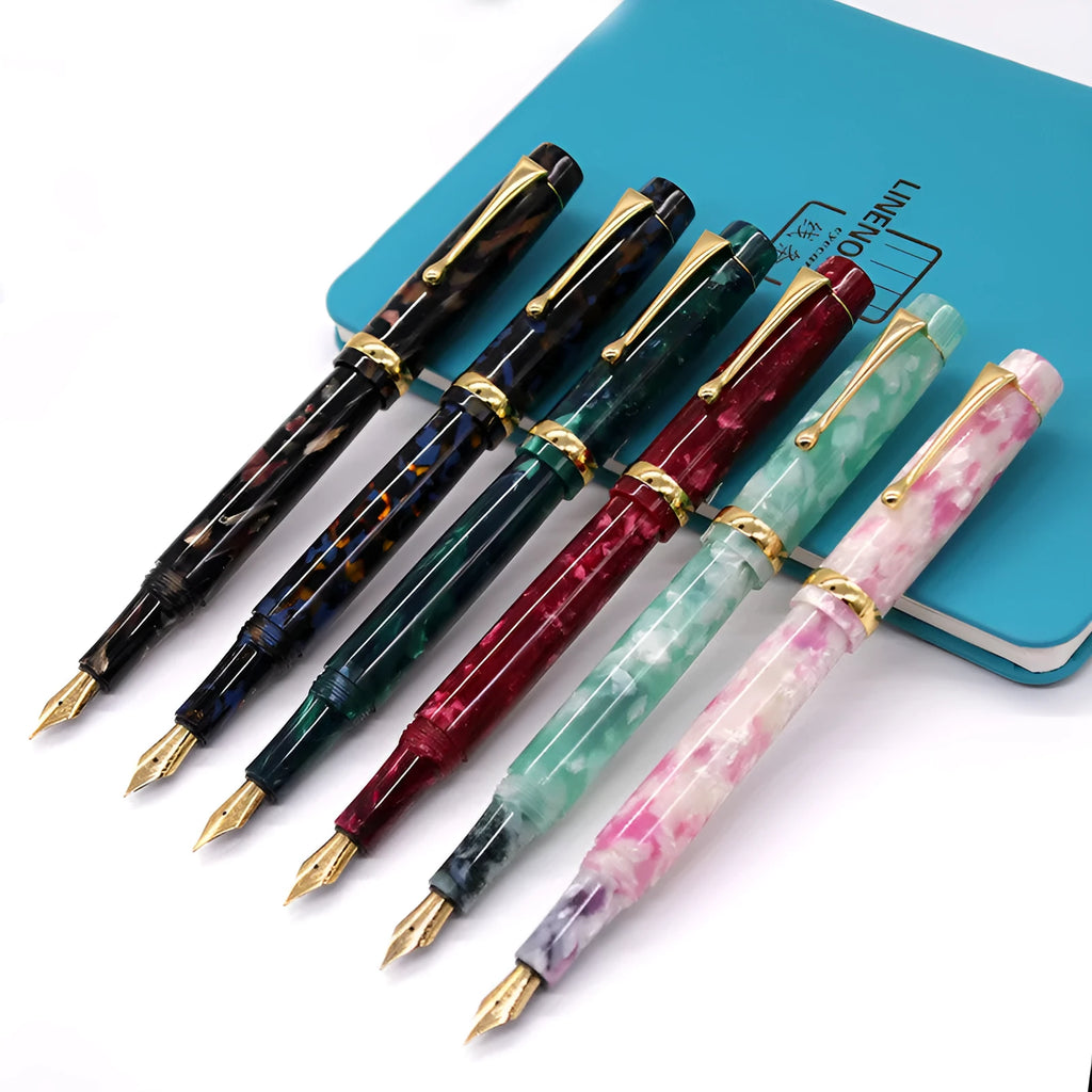 Acrylic fountain pen with smooth-writing nib, customizable colour, available in multiple shades for personal or corporate use