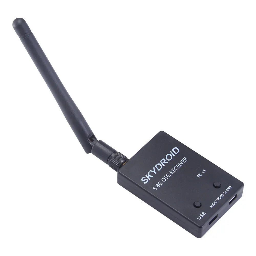 Black 5.8G single antenna mobile phone drone video receiver for FPV transmission