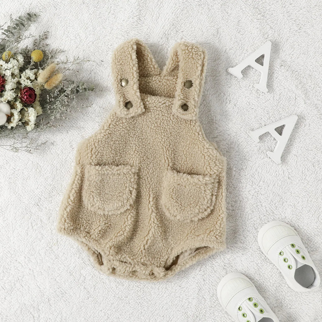 Cotton kids romper bodysuit in Granny Grey for babies 60cm to 90cm height European style