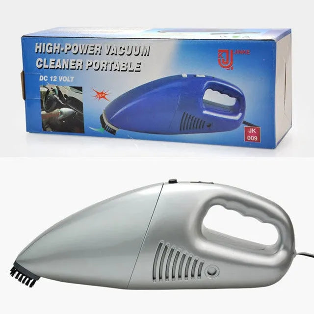 White car portable vacuum cleaner ABS body 29.6x9.6x11.6cm 12V 120W with cable