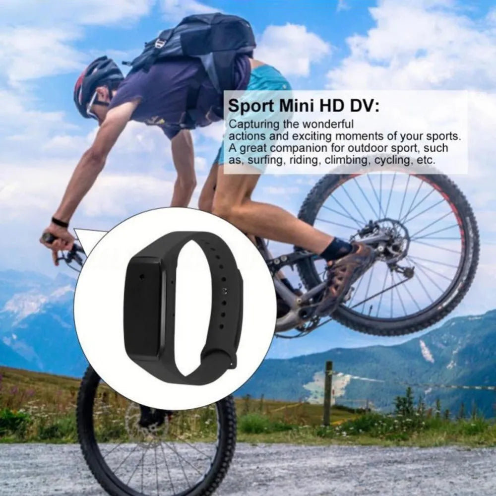 EDAL K18 black silicone and ABS smart wristband camera for HD 1080P wearable video recording