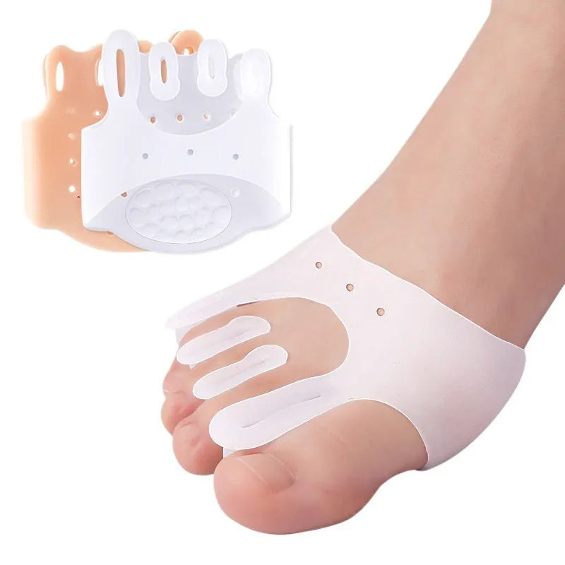 Hallux valgus split toe pad in skin colour made from SEBS material