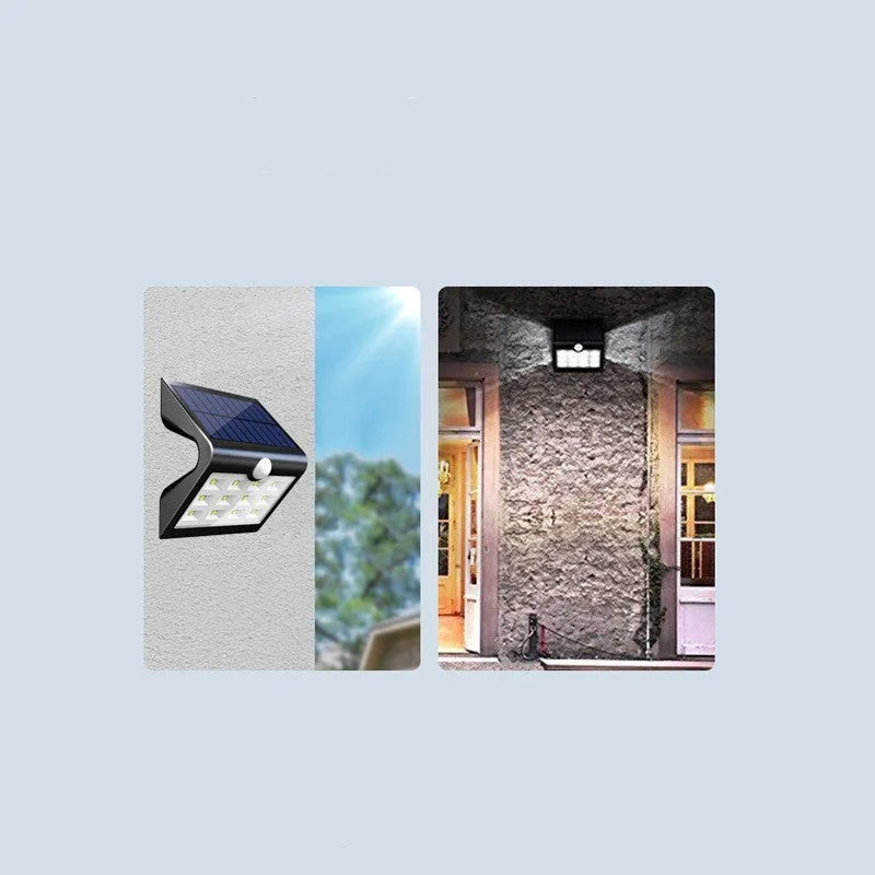 IP65 waterproof solar yard light for outdoor wall mounting with automatic induction