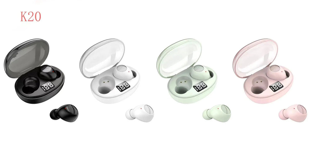 Wireless Bluetooth TWS sports headphones in earplug design with touch controls.