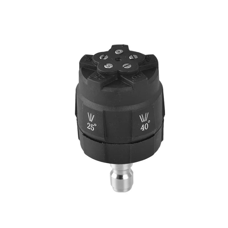 High-pressure water gun nozzle with five spray pattern settings