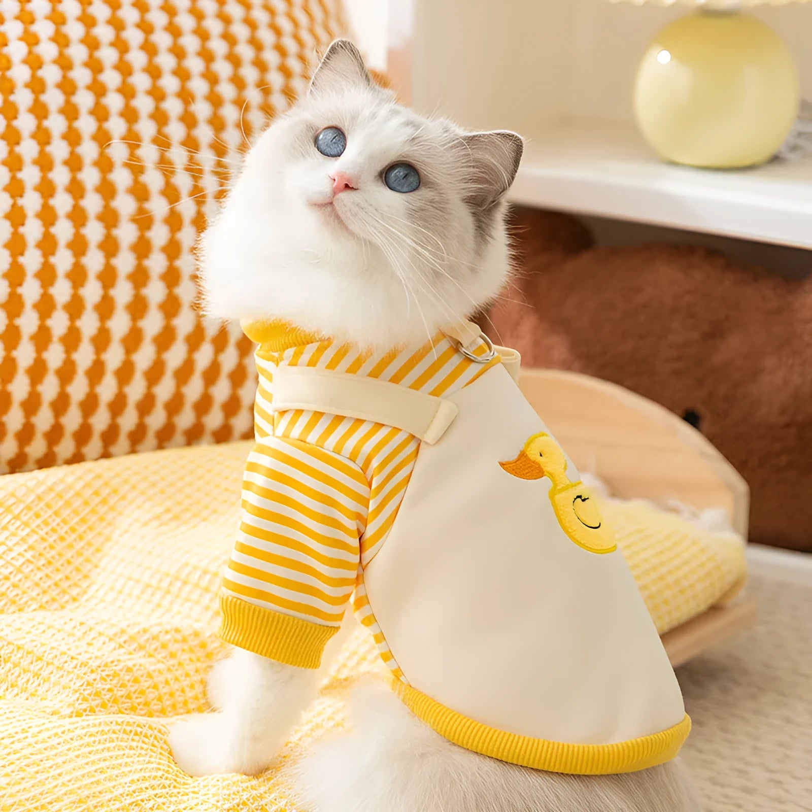 Fashion autumn thin dog pattern sweater in white, cartoon style, polyester fibre, front view