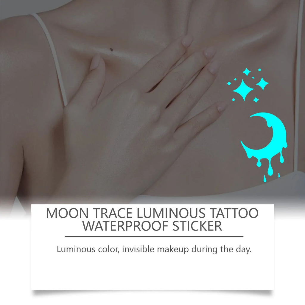 Pack of two luminous build-a-party ball temporary tattoo stickers with cosmetic paste.