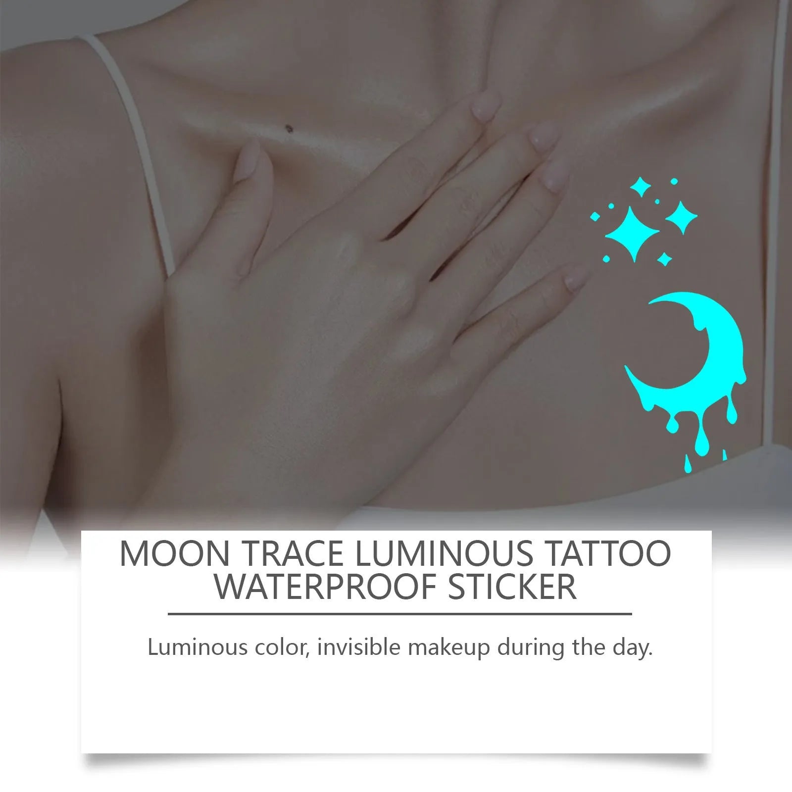 Pack of two luminous build-a-party ball temporary tattoo stickers with cosmetic paste.