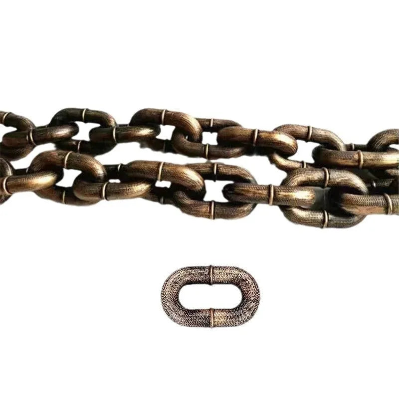Simulation rough rope design dog lead in bronze colour with plastic clasp for walking and comedy videos