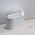 Pink portable makeup storage box with LED illuminated aluminium mirror and cosmetic compartments