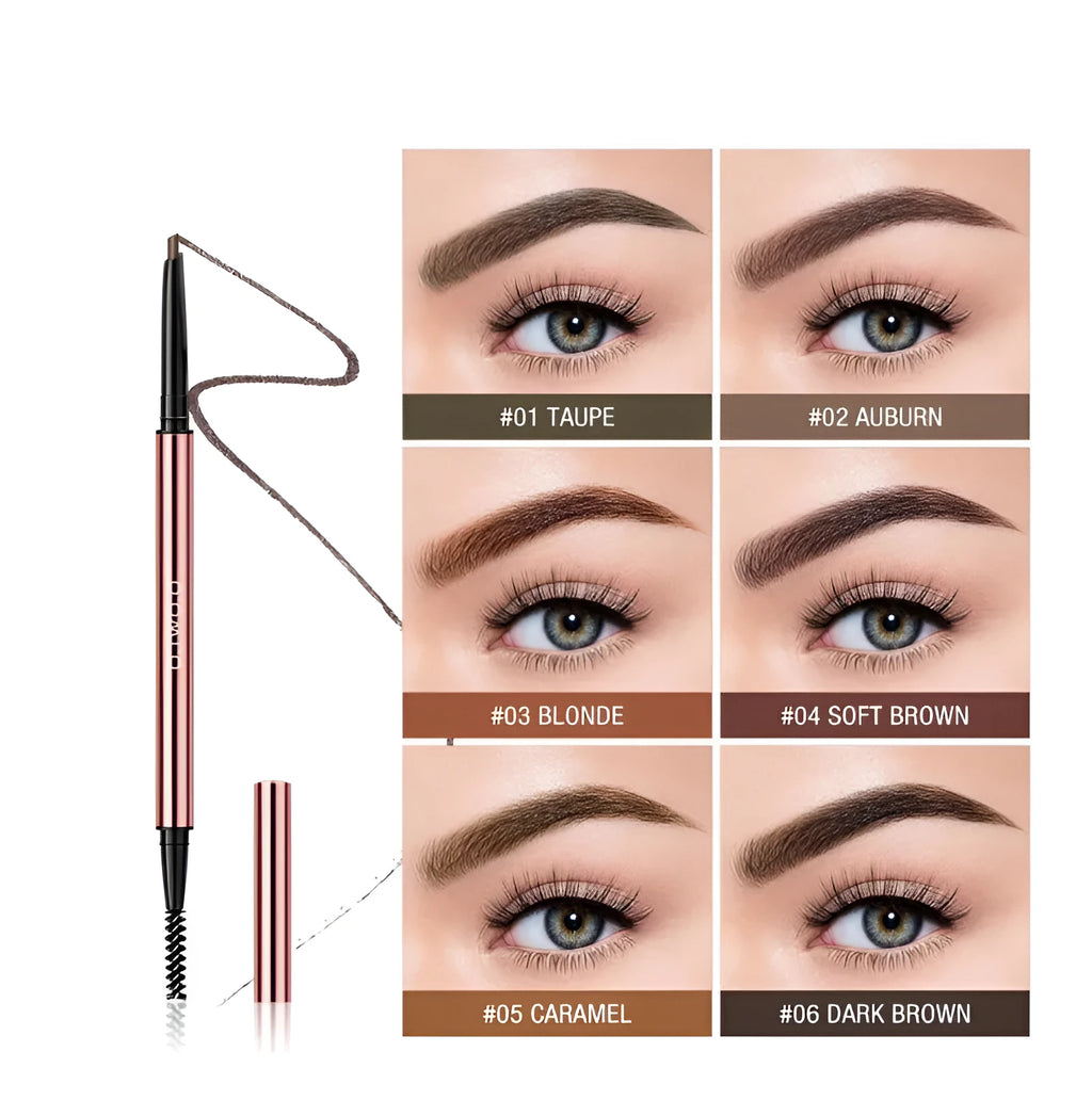 Slim professional eyebrow pencil in six colour shades including Auburn, Blonde and Taupe.