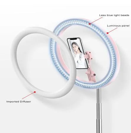 Portable selfie ring light LED 290mm for YouTube vlog live photo with remote control black colour