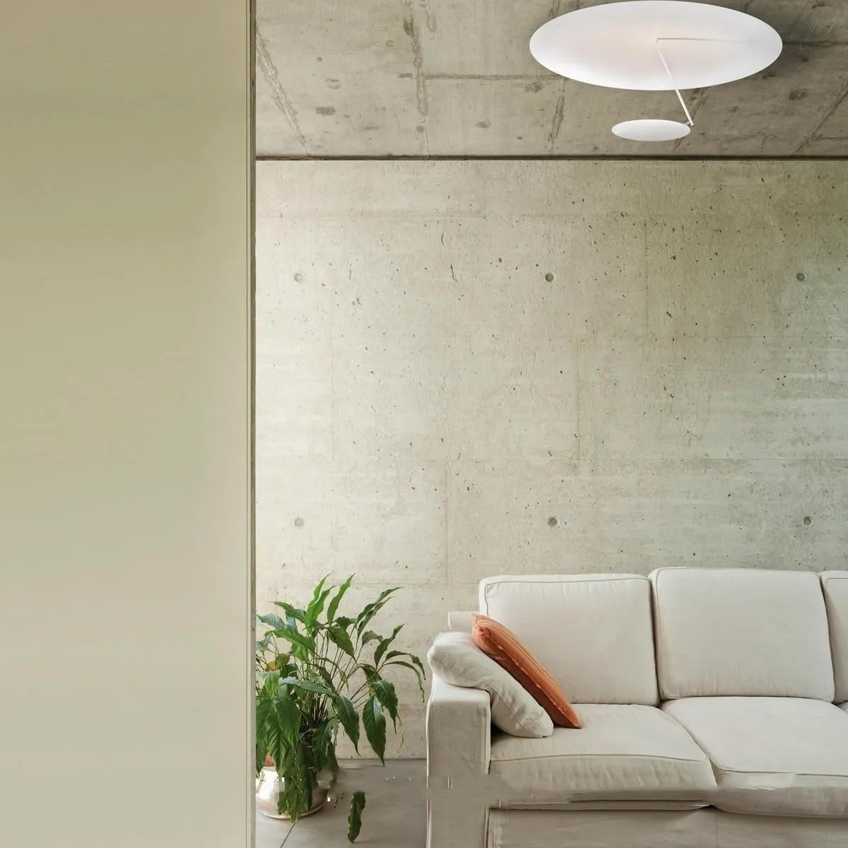 Modern iron art chandelier ceiling lamp with warm LED light in a white and gold finish.