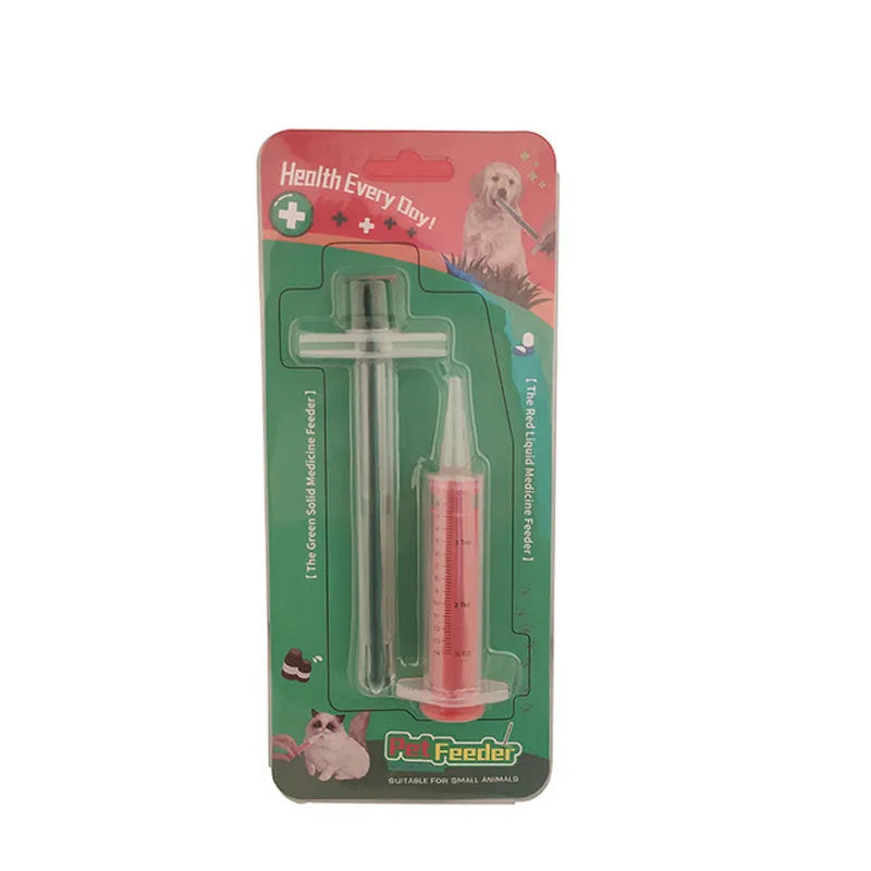 Cat and dog universal syringe medicine feeder 2 pack with PP and PVC, designed for wet and dry medication administration
