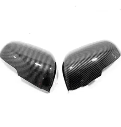 Car rearview mirror protection cover with tremella pattern in plastic construction showing shell and rain brow fitting styles