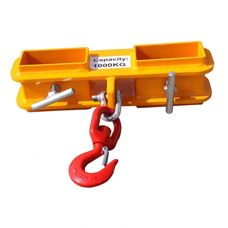 25-ton capacity rotating forklift crane hook with safety locking mechanism for mobile crane conversion
