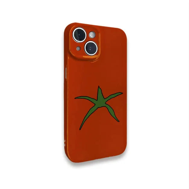 Red Tomato Film soft case for iPhone with glossy finish and red tomato art design