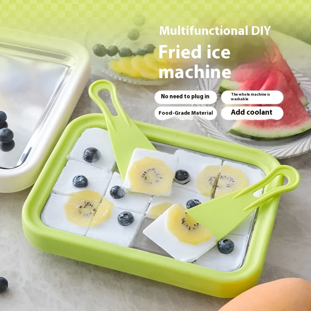 Children's DIY fried yogurt machine in green, pink, rose red or white colours