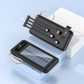 Solar power bank in black or white with 20000mA/30000mA capacity and polymer lithium ion battery