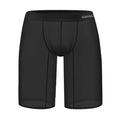 Men's seamless mesh shorts in knitted nylon fabric, black colour with hip-lifting design