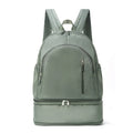 Waterproof polyester casual travel backpack with adjustable curved straps in solid colour options