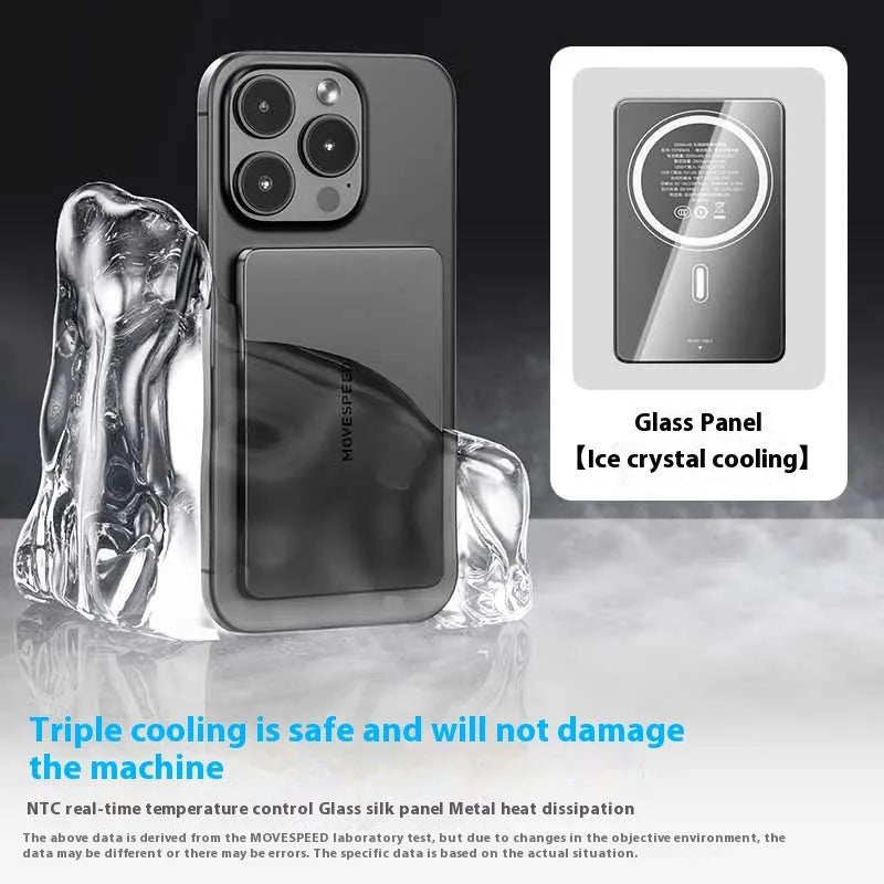 Magnetic wireless power bank 5000mAh in Space Gray, 8.9 x 66.1 x 102.5mm, with USB-C and 15W wireless charging