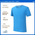 Waterproof round neck short sleeve work top in army green on size chart