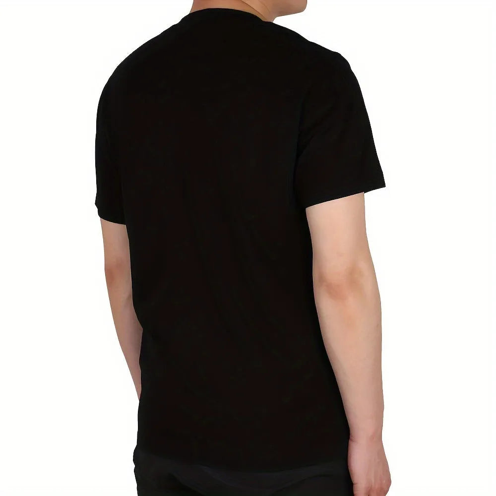 Cotton T Neon Punk T-shirt in black with neon green and purple graphic, loose short sleeve pullover