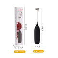 Hand-held electric milk frother blender in black colour with modern simplicity design