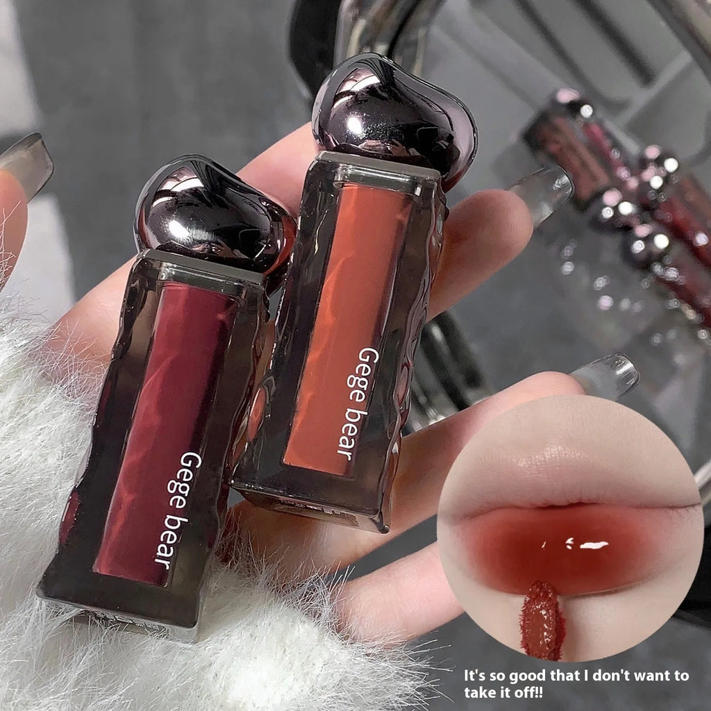 Glacier Lava Lip Lacquer tube with mirror in one of seven colour options
