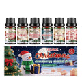 Christmas aromatherapy oil set showing six 60ml bottles for home fragrance