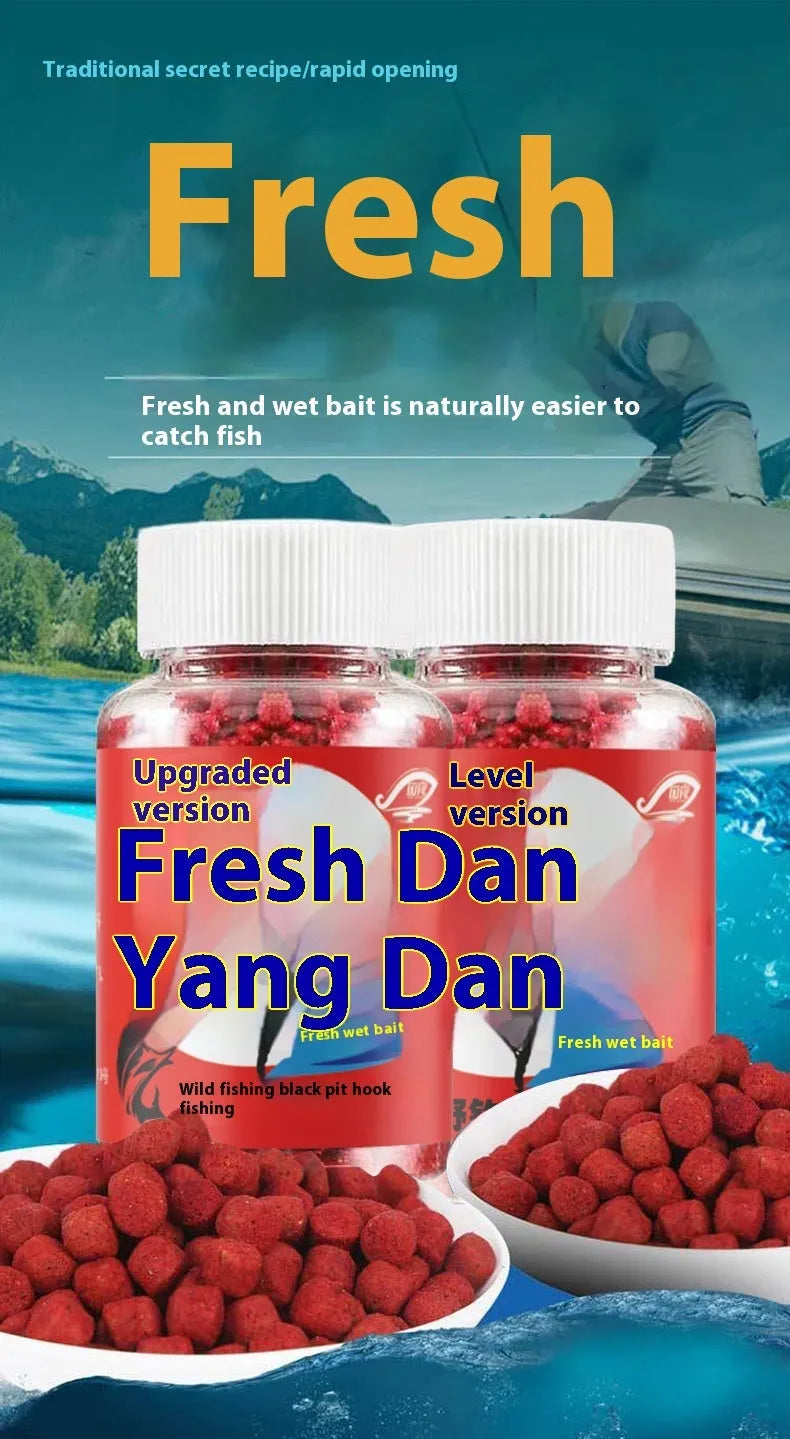 Grass green lazy particle fishing bait for crucian carp in freshwater fishing
