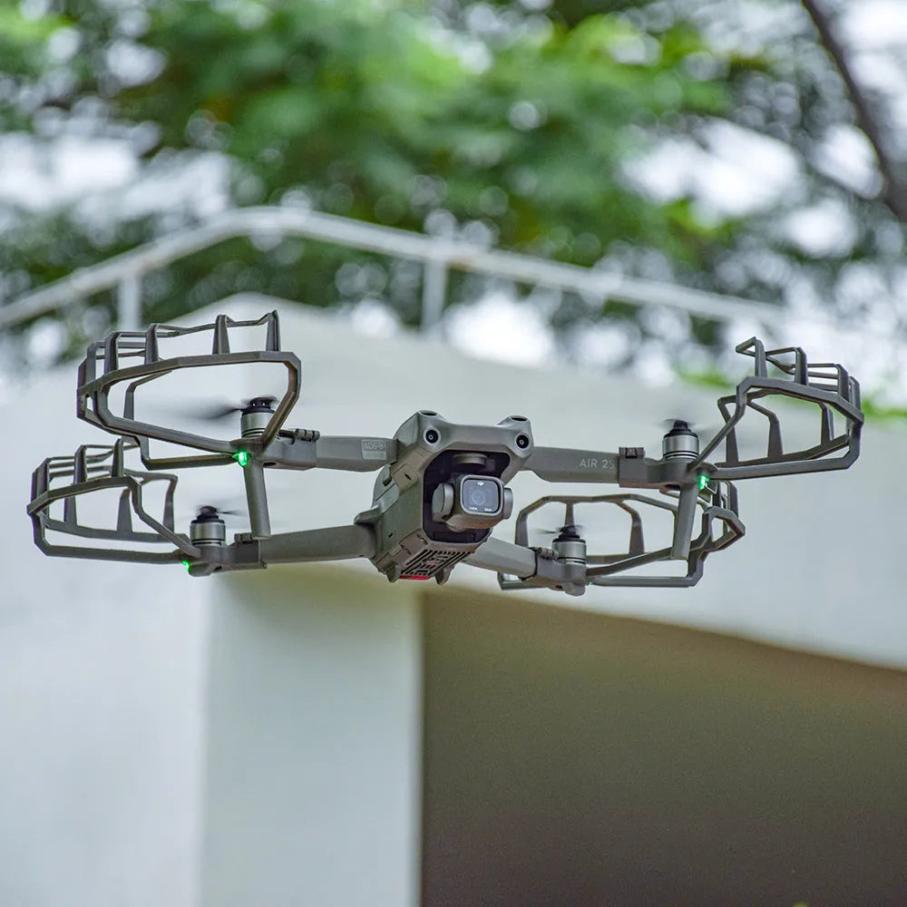 Grey ABS propeller protection ring for DJI Air 2 and Air 2S drones showing semi-enclosed blade guard design