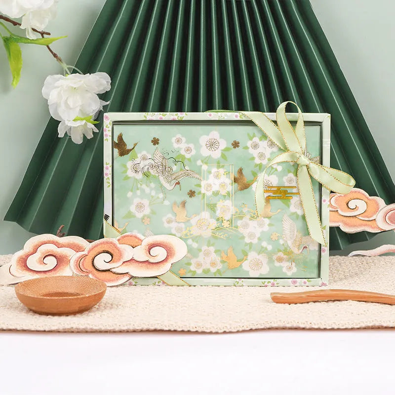 Gold foil panda stickers adhesive tape set with paper material, three width rolls 30mm 15mm 10mm, modern simplicity style