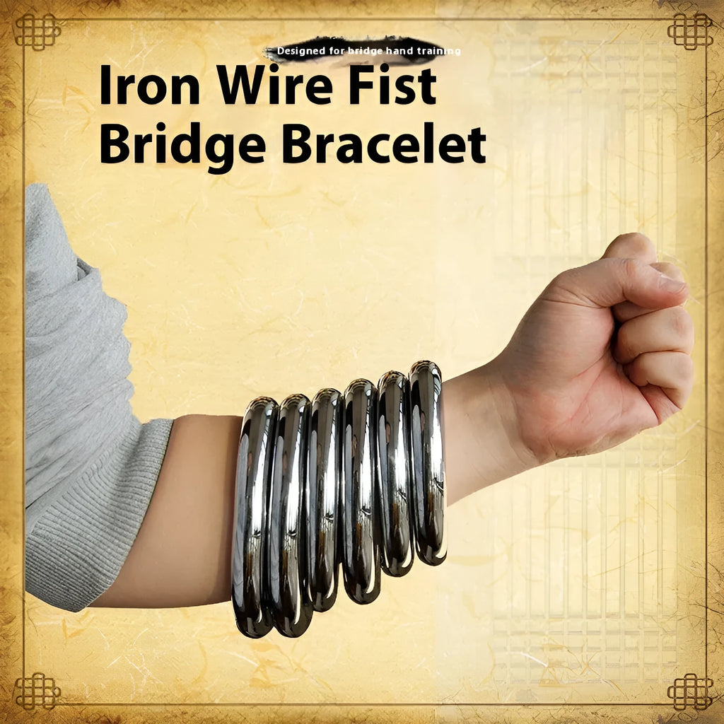 Electroplated carbon steel Wing Chun training ring for forearm strength, shown in three sizes.