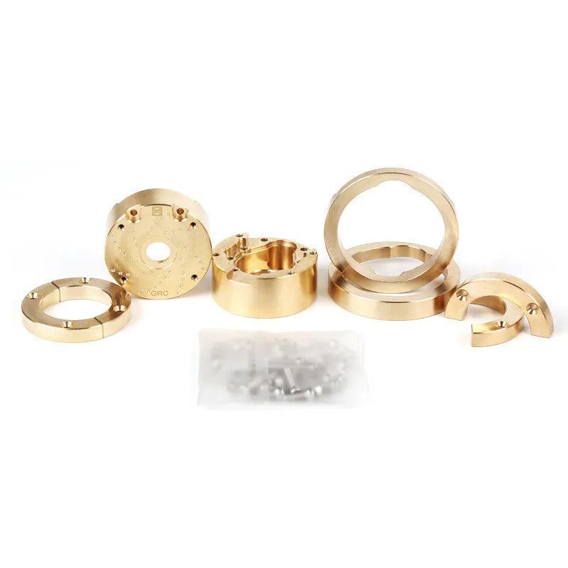 Brass gearbox cover metal toy accessory for side axle door positioning