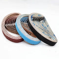 Pneumatic belt sander with 10x330mm alumina sandpaper tape and roll ring for metal polishing