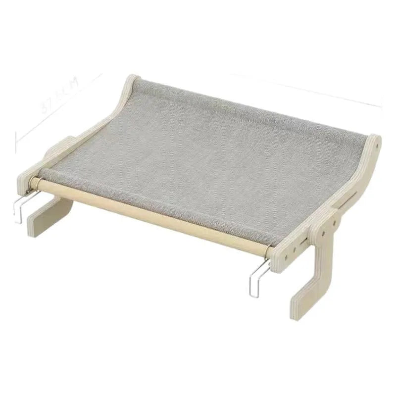 Extra large cat hanging bed with solid wood multi-layer board frame in simple style, available in blue