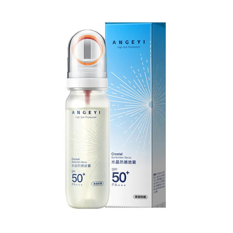 Crystal Sunscreen Spray SPF50 90ml bottle for full body UV protection