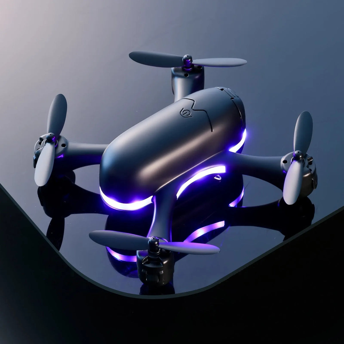S88 mini drone with 4K camera, black single battery version, shown with remote control and protection rings