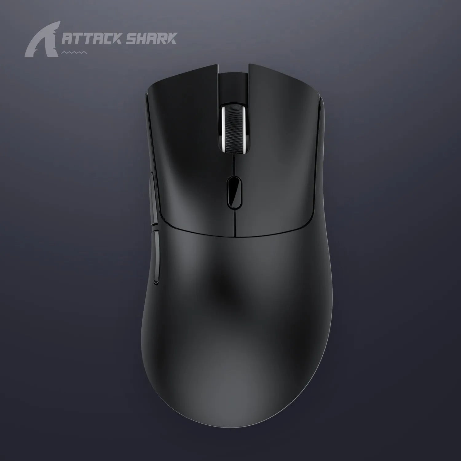 Attack Shark wireless Bluetooth mouse in black, white, or red colours on desk