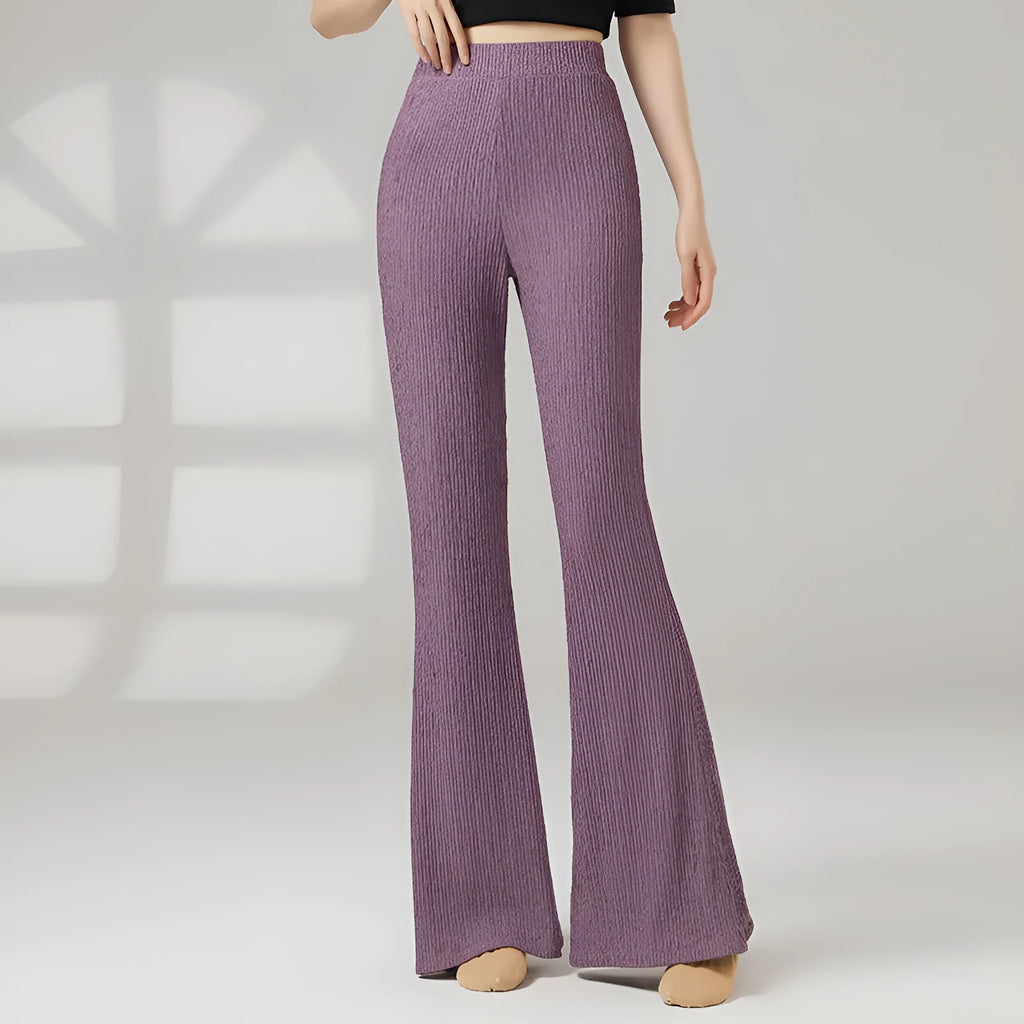 Women's solid colour polyester dance practice trousers for classical training